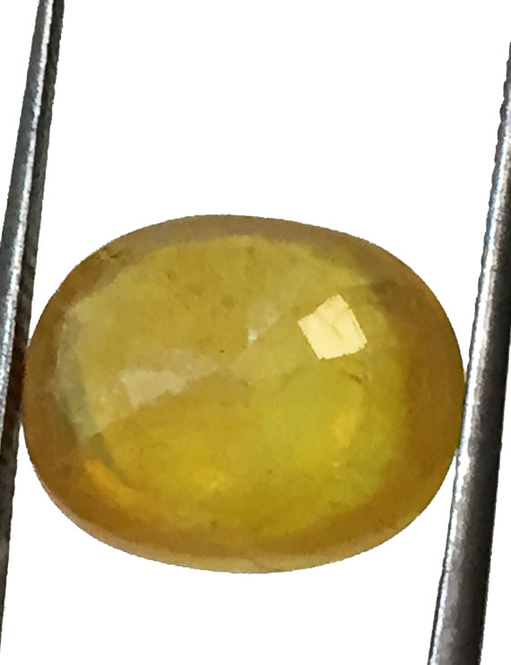 7.28 ct/8.25 ratti Natural Certified Bangkok Pukhraj/Yellow Sapphire